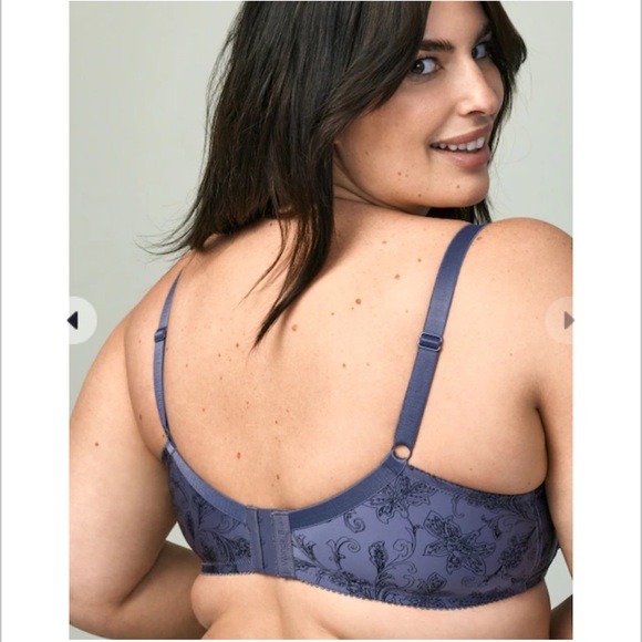 WonderBra NEW Printed Full Support Underwire Lace Top Cup Bra Plus Size 44D NWOT - Picture 11 of 15